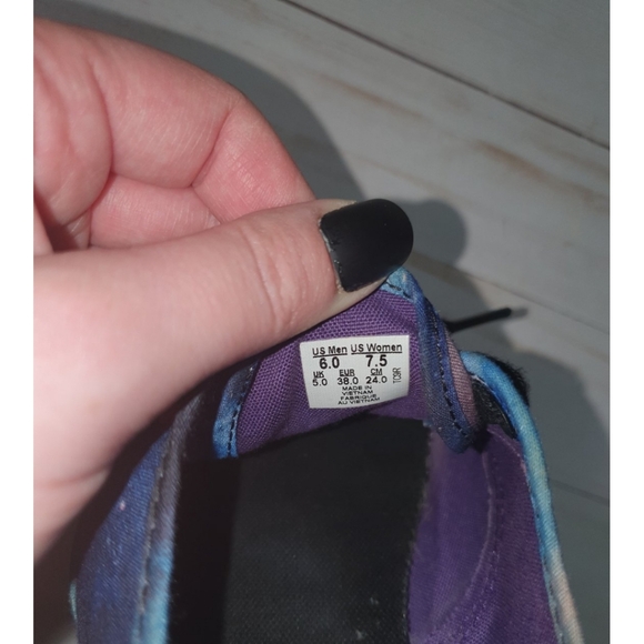 Authentic Galaxy Vans, Women's 7.5, Blue Purple Black - Picture 7 of 11